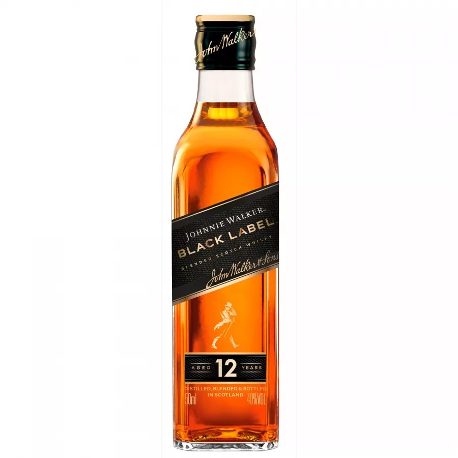 BEBIDA WHISKY JOHNNIE WALKER BLACK LABEL DE 50ML