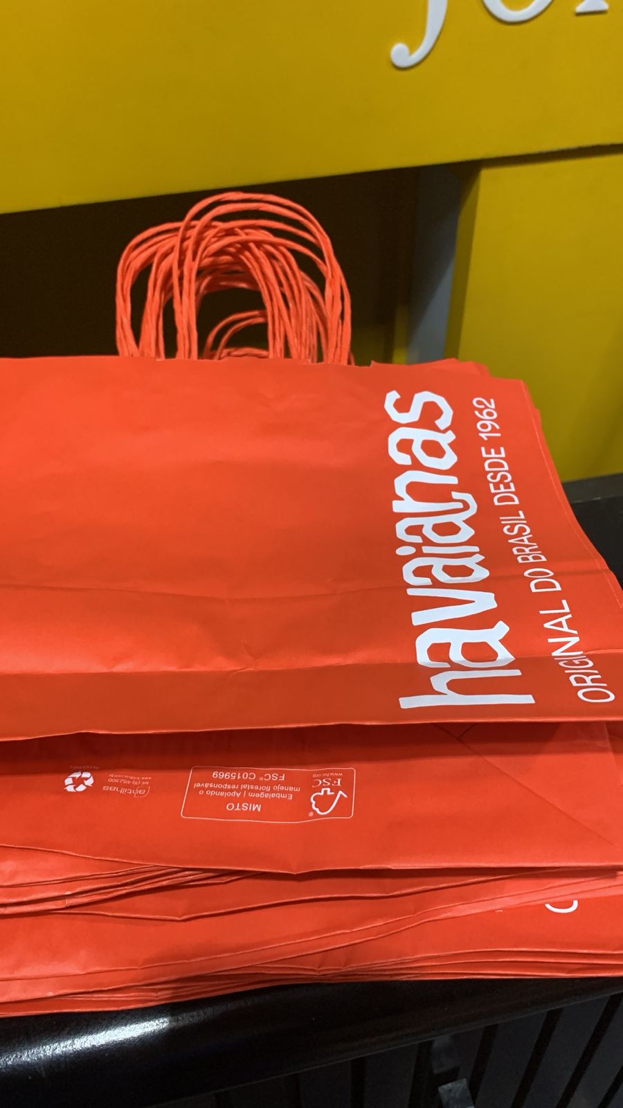 SACOLA HAVAIANAS TAMANHO 25,5CMX27,5CM