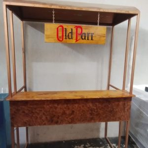 BANCADA DE COBRE ENVELHECIDO OLD PARR TAM  2.27CM X 1.55CM X 0.72CM