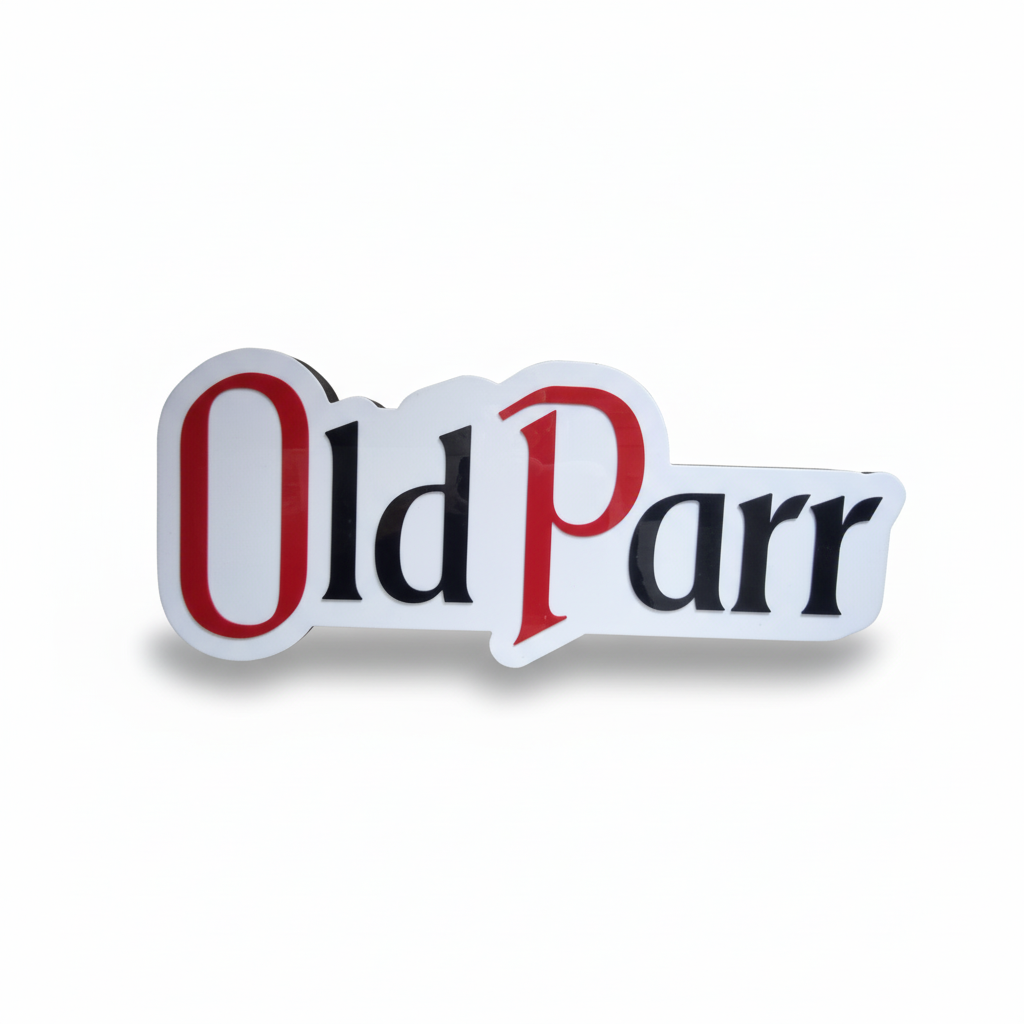 LUMINOSO OLD PARR COM FUNDO BRANCO TAM. 150CM X 63CM